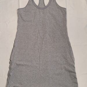 Lululemon Gray Racerback Ruched Side Tie Dress Women’s Size 10